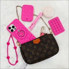 Hot Pink Heart Phone Charm