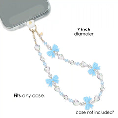 French Blue Bow Phone Charm